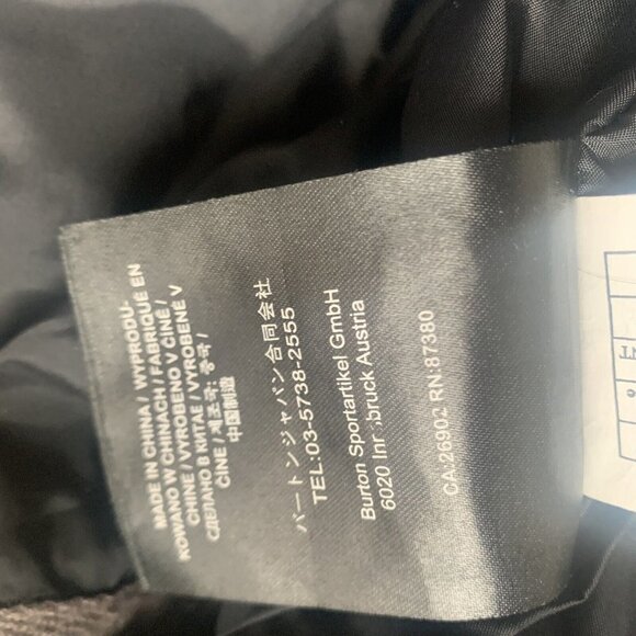 Burton Cargo Snowboard Pants Size M Dry Ride Insulated WB Fly Pt 87390 CA: 26902 - Picture 8 of 16